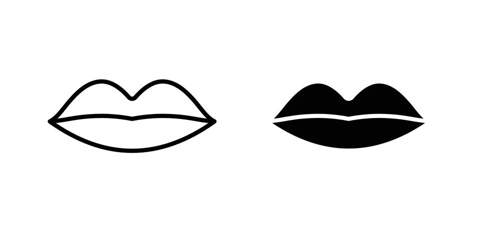 Lips icon vector symbol graphics Stockillustratie