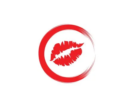 Lips icon vector template design Stock Illustration