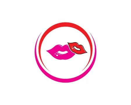 Lips icon vector template design Stock-Illustration