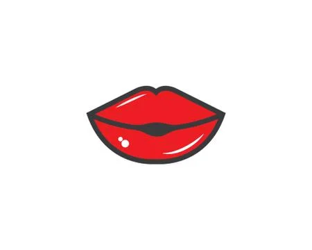 Lips icon vector template design Stock Illustration