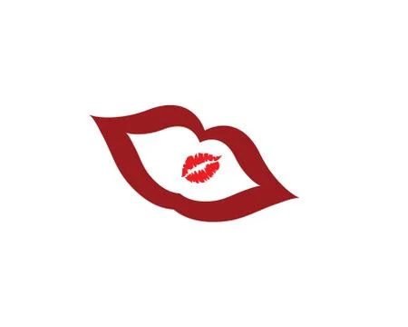 Lips icon vector template Stock Illustration