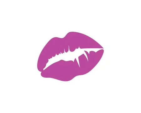 Lips icon vector template Stock Illustration