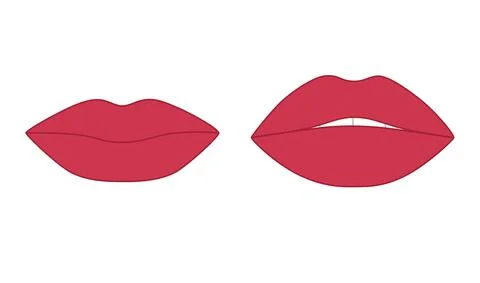 Lips icons shape set. Vector illustration isolated Stock Illustration