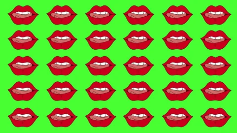 Lips Lick Backgrounds Animation 4K 29.97 fps Stock Footage 124330355