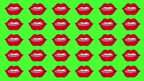 Lips Lick Backgrounds Animation FullHD 29 Stock Footage 124330078