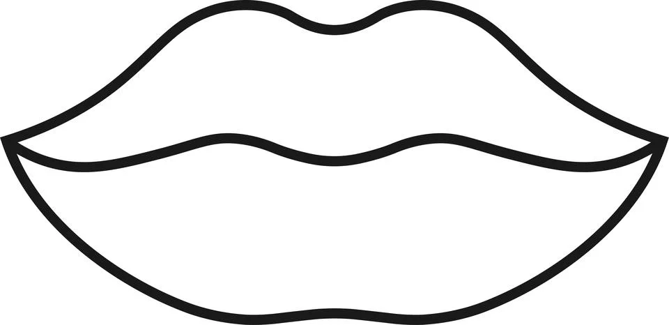 Lips line icon. Stock Illustration