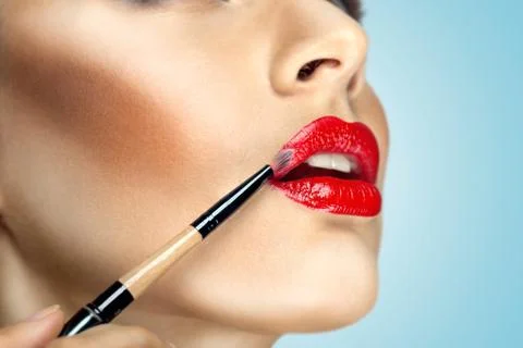 Lips like magnet. Stock Photos