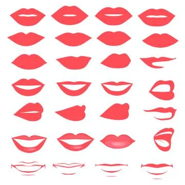 Lips, mouth Stock Illustration