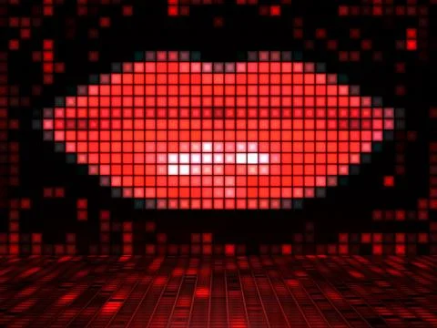 Lips out of light Stock Illustration