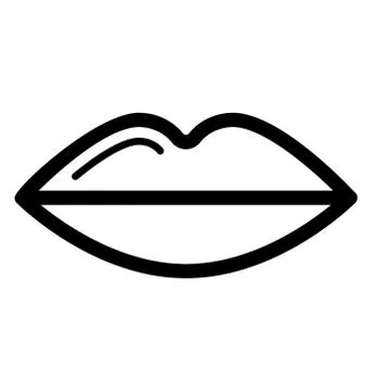 Lips Patch Design Stock Illustration