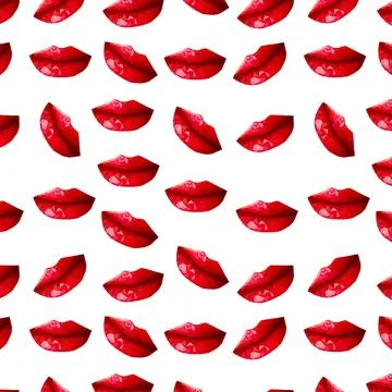 Lips pattern Stock Illustration