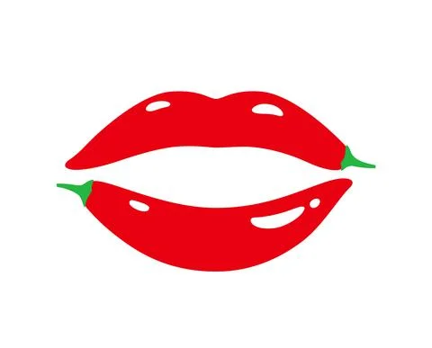 Lips of pepper, vector illustration Stock Illustration