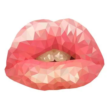 Lips pink Illustrazione stock