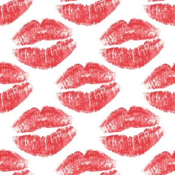 Lips print seamless Stock Illustration