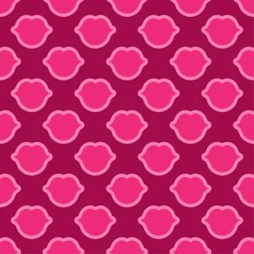 Lips seamless texture bright pink color Stock Illustration