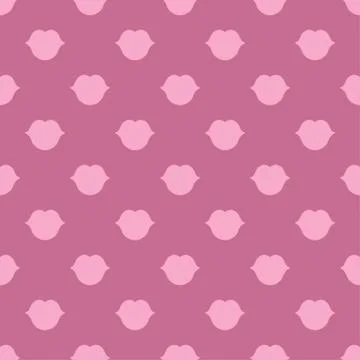 Lips seamless texture bright pink color Stock Illustration