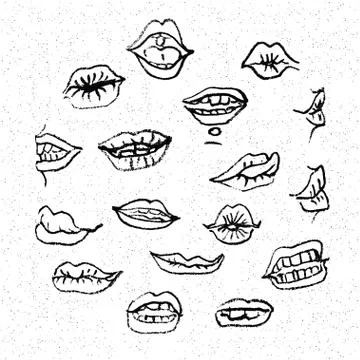 Lips set 스톡 일러스트