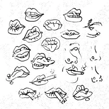 Lips set Stock Illustration