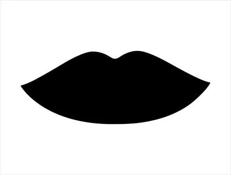 Lips silhouette vector art Stock Illustration