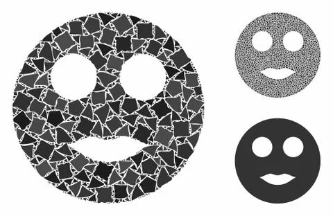 Lips smiley Composition Icon of Joggly Parts 库存插图