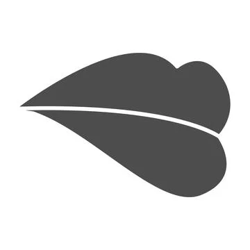 Lips solid icon, passion concept, Kiss sign on white background, Lips icon in イラスト素材