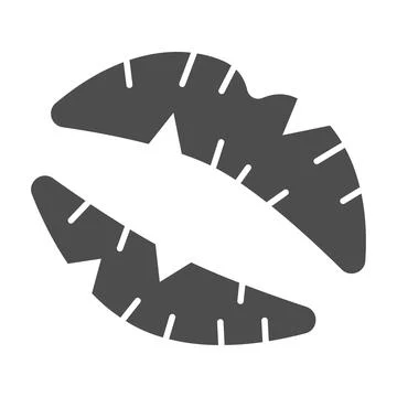 Lips solid icon, passion concept, Kiss sign on white background, Lips icon in Stock Illustration