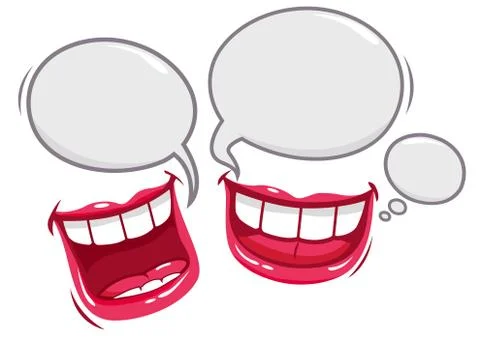 Lips talking and laughing. Vector illustration Stock Illustration