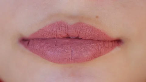 Lips teen girls close up, smile front vi... | Stock Video | Pond5