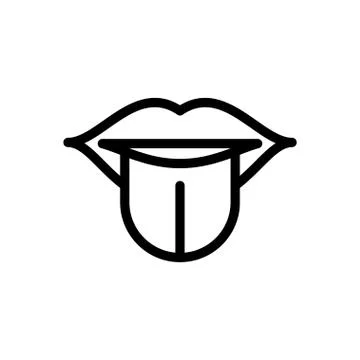 Lips thin line icon Stock Illustration