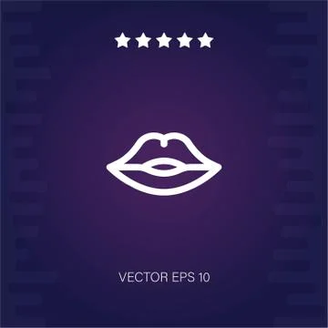 Lips vector icon Stock Illustration