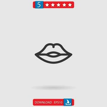 Lips vector icon Stock Illustration