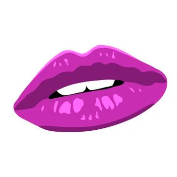 Lips violet イラスト素材