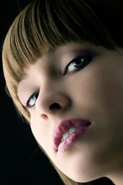 Lips with water drops Stock Photos