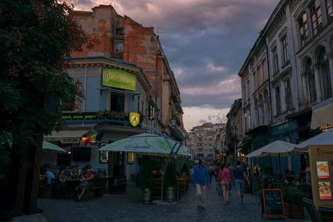 Lipscani seara Stock Photos