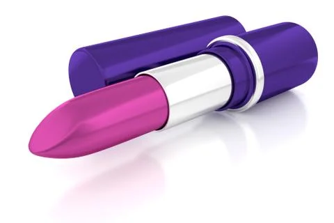 Lipstick against white 3D render Illustrazione stock
