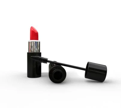 Lipstick and eyliner Stock Illustration
