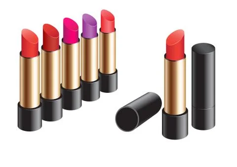 Lipstick circle Stock Illustration