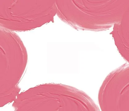 Lipstick circle shape frame and space for text Foto stock