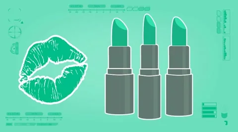 Lipstick - Comestic - Analysis - green Stock Footage 61106547