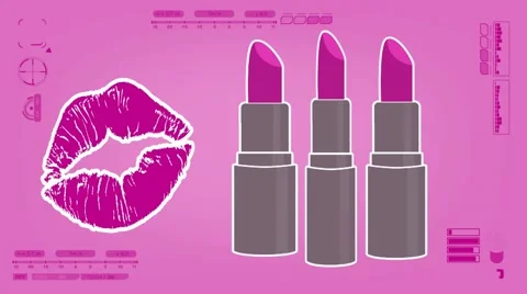 Lipstick - Comestic - Analysis - purple Stock Footage 61106553
