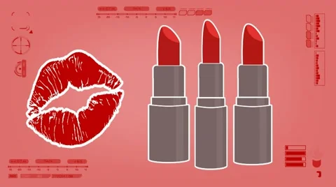 Lipstick - Comestic - Analysis - red 01 Stock Footage 61106558