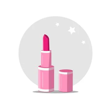 Lipstick design element for illustration. flat icon Illustrazione stock