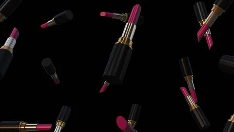 Lipstick explosion in a wine shade Stock Illustration