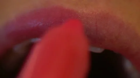 Lipstick-Extreme Close Up Stock Footage 22141822
