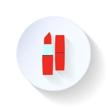 Lipstick flat icon Stock Illustration
