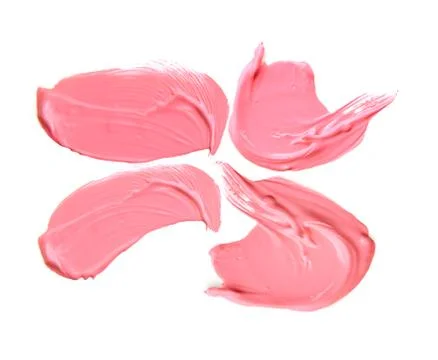 Lipstick gloss texture stroke isolate Stock Photos