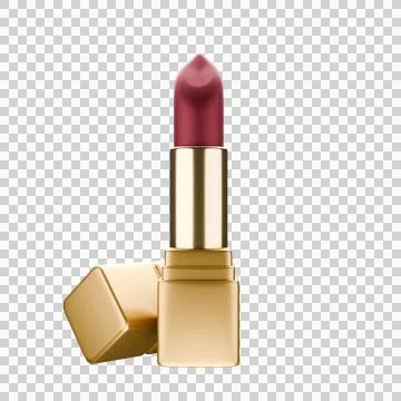 Lipstick golden outer casing 3D rendering Stock Photos