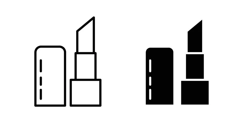 Lipstick icon design. Simple Vector illustrations.. Stock Illustration