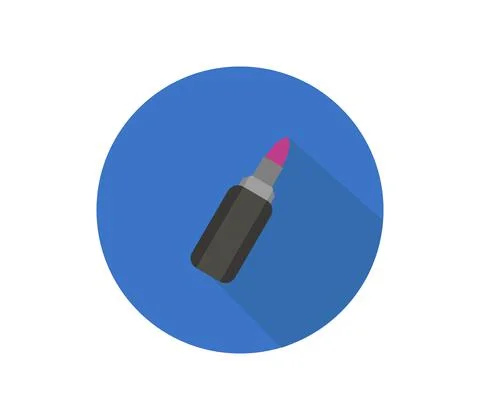 Lipstick icon illustrated in vector on white background Stock Illustration