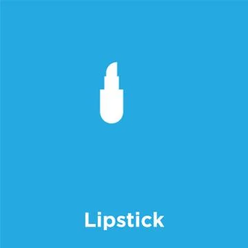 Lipstick icon isolated on blue background Stock Illustration